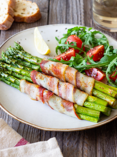 Bacon-Wrapped Brussels Sprouts with Dijon Glaze